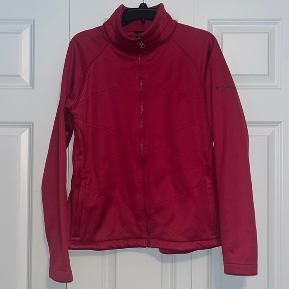 Columbia Interchange Soft Shell Full Zip Jacket- Pink- Raspberry- Barbiecore L - Picture 1 of 6